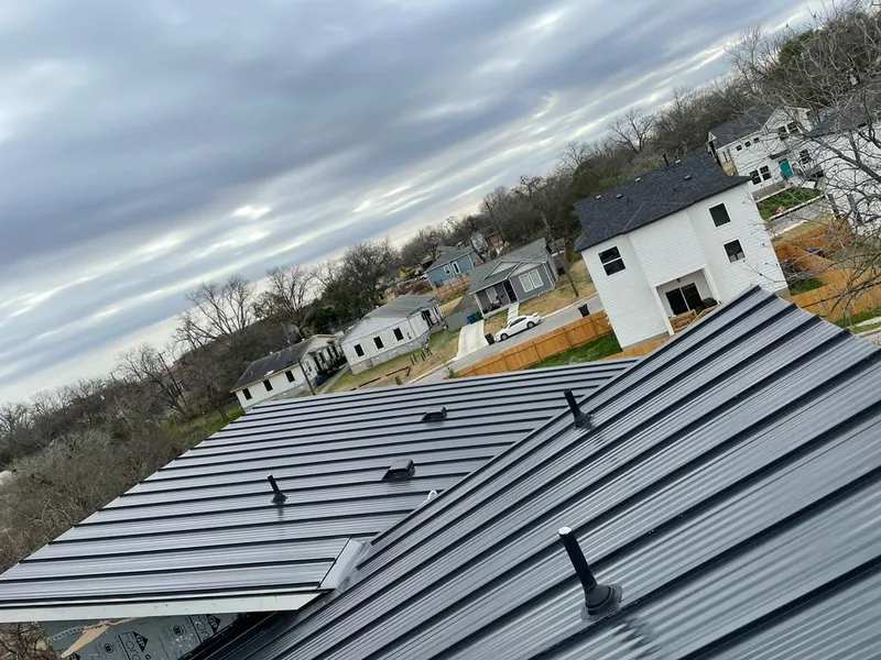 Standing seam metal roof panels with vents for Skylight Repair in Bella Vista